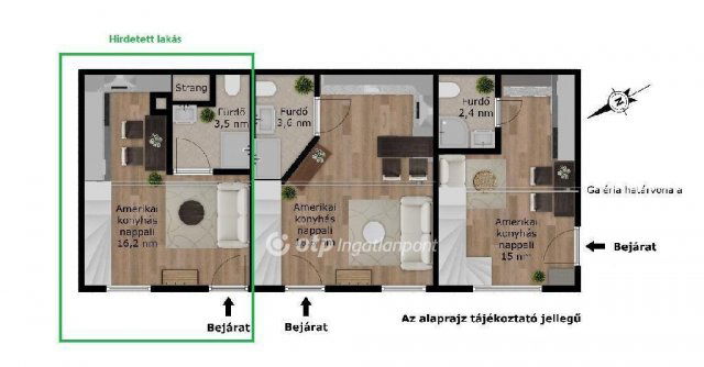 Eladó téglalakás, Budapesten, VII. kerületben 52.9 M Ft