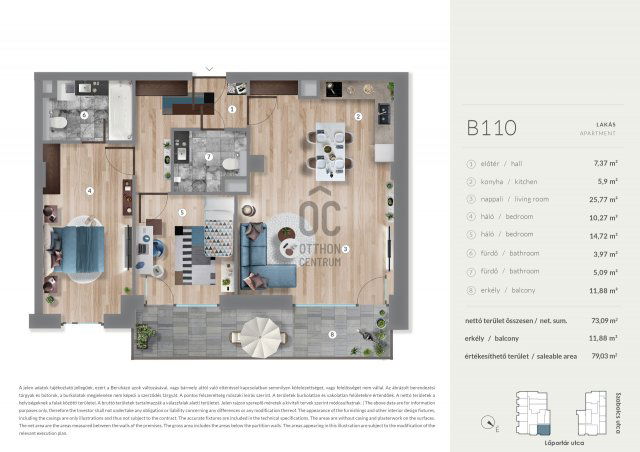 Eladó téglalakás, Budapesten, XIII. kerületben 120.99 M Ft