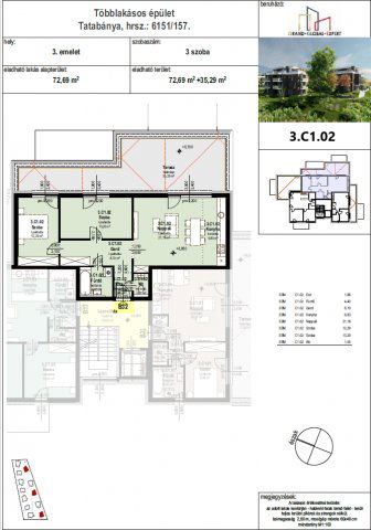 Eladó téglalakás, Tatabányán 87.747 M Ft, 3 szobás