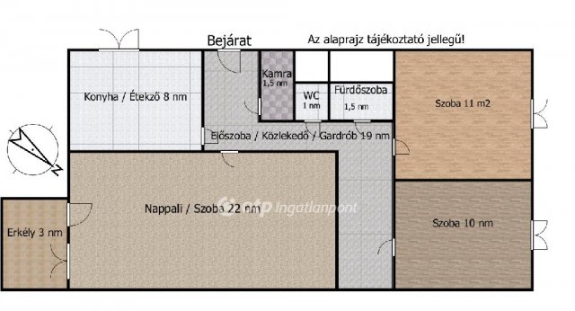 Eladó panellakás, Budapesten, XIX. kerületben 81.9 M Ft, 3 szobás