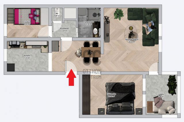 Eladó téglalakás, Nagykanizsán 40.5 M Ft, 3 szobás