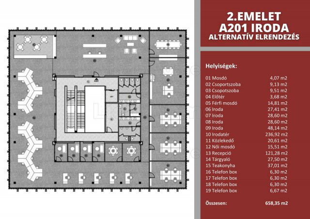 Eladó iroda, Győrött 651.42 M Ft, 19 szobás