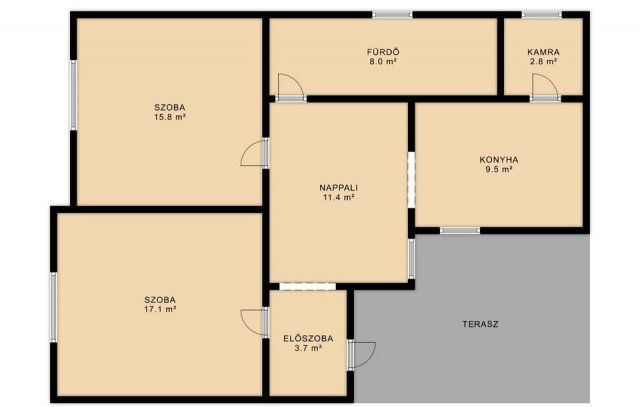 Eladó családi ház, Besenyőtelken 32.9 M Ft, 3 szobás