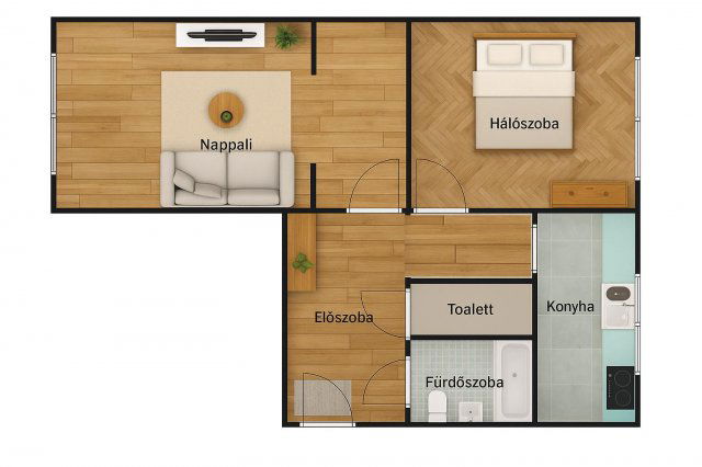 Eladó panellakás, Tatabányán 39 M Ft, 2 szobás