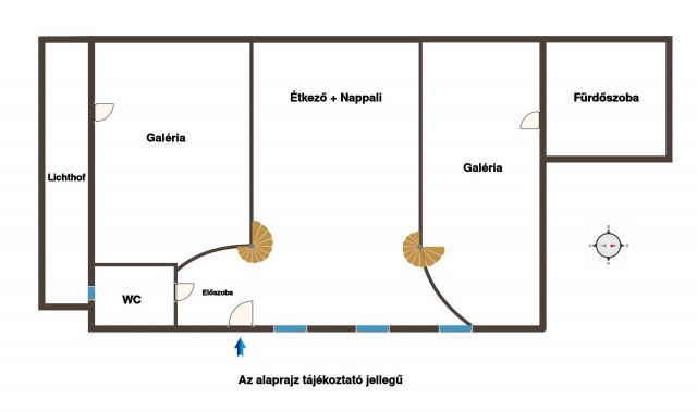 Eladó téglalakás, Budapesten, VI. kerületben 79.9 M Ft, 1 szobás