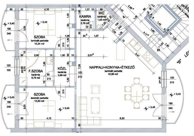 Eladó téglalakás, Hajdúszoboszlón 84.9 M Ft, 3 szobás