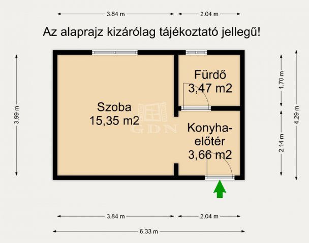 Eladó téglalakás, Budapesten, XIII. kerületben 55 M Ft, 1 szobás