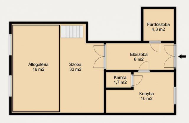 Eladó téglalakás, Budapesten, VI. kerületben 85.5 M Ft, 1 szobás