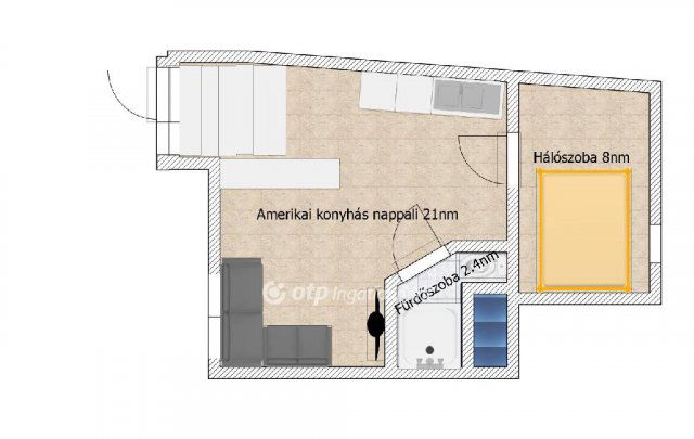 Eladó téglalakás, Budapesten, VIII. kerületben 26.9 M Ft