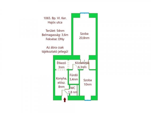 Kiadó téglalakás, albérlet, VI. kerületben, Hajós utcában