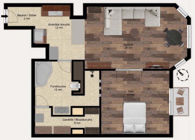 Eladó téglalakás, Budapesten, VI. kerületben, Benczúr utcában