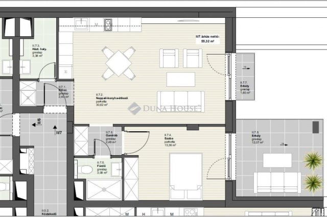 Eladó téglalakás, Budapesten, XIX. kerületben 83.9 M Ft