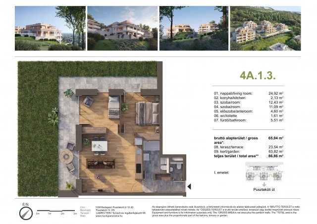 Eladó téglalakás, Budapesten, III. kerületben, Pusztakúti úton