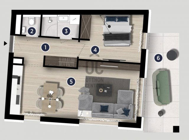 Eladó téglalakás, Siófokon 89.1 M Ft, 2 szobás