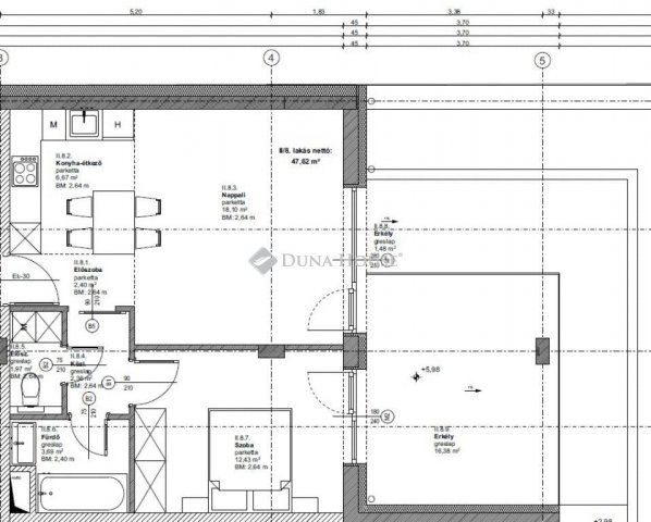 Eladó téglalakás, Budapesten, XIX. kerületben 76.9 M Ft
