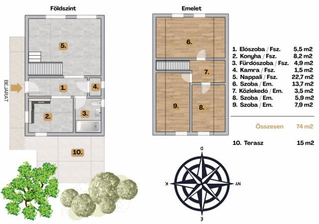 Eladó családi ház, Pándon 31.5 M Ft, 2+2 szobás