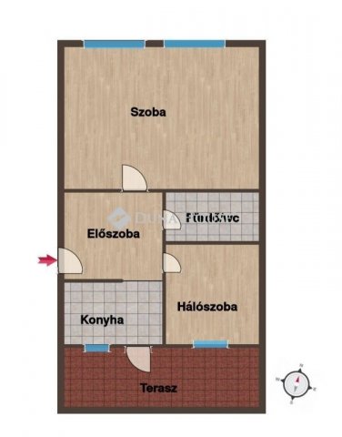 Eladó téglalakás, Harkányban 38 M Ft, 1+1 szobás