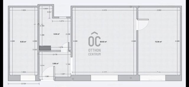 Eladó téglalakás, Budapesten, XIII. kerületben 99 M Ft, 2 szobás