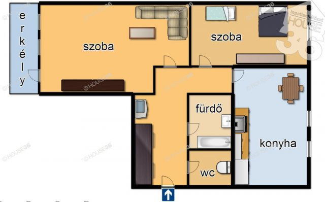 Eladó panellakás, Kecskeméten 47.5 M Ft, 2 szobás