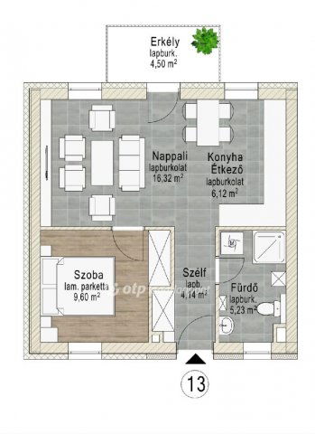 Eladó téglalakás, Pápán 36.7 M Ft, 2 szobás