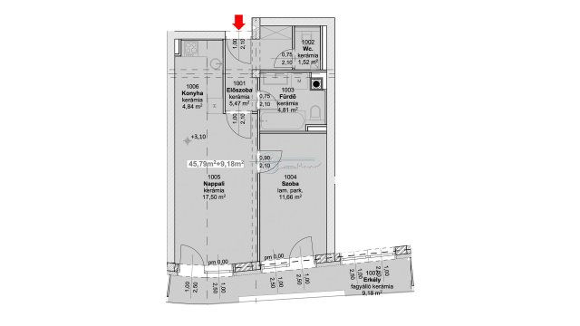 Eladó téglalakás, Szegeden 68.6 M Ft, 2 szobás