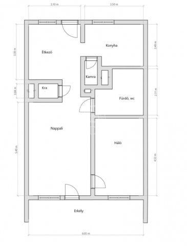 Kiadó téglalakás, albérlet, Kecskeméten 200 E Ft / hó