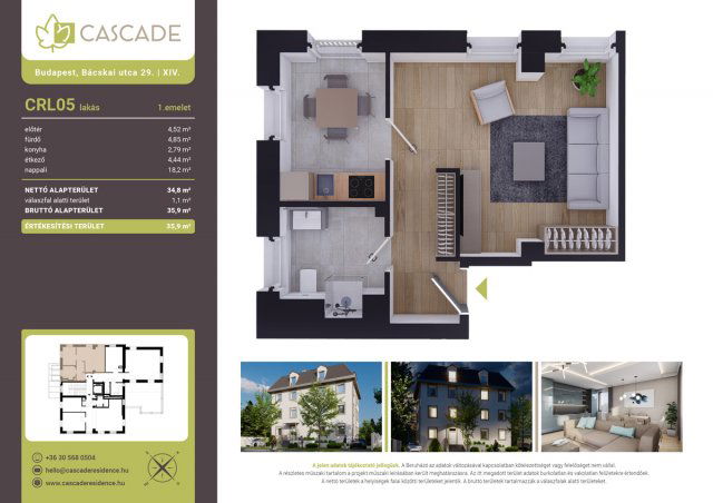 Eladó téglalakás, Budapesten, XIV. kerületben, Bácskai utcában