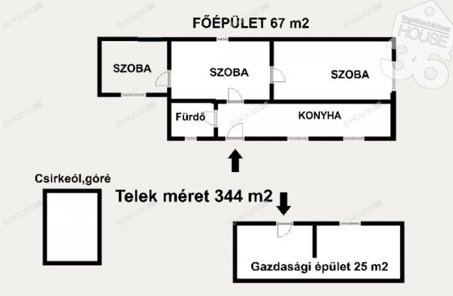 Eladó családi ház, Tiszaalpáron 7.9 M Ft, 3 szobás