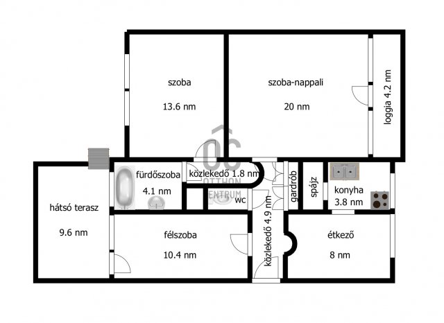 Eladó téglalakás, Kisvárdán 53.9 M Ft, 3 szobás