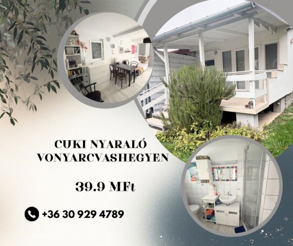 Eladó nyaraló, Vonyarcvashegyen 39.9 M Ft, 1 szobás