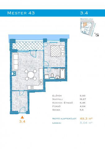 Eladó téglalakás, Budapesten, IX. kerületben 84.9 M Ft, 2 szobás