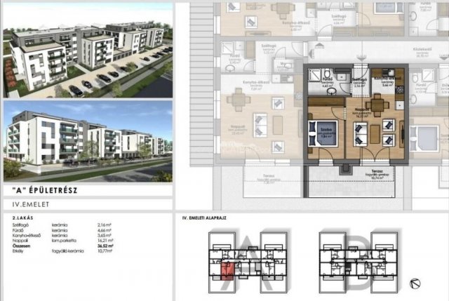 Eladó téglalakás, Szombathelyen 44.9 M Ft, 2 szobás