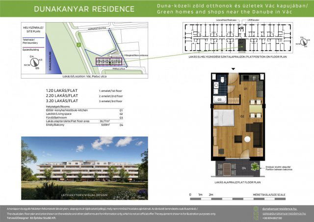 Eladó téglalakás, Vácon, Paduc utcában 59.9 M Ft, 1 szobás