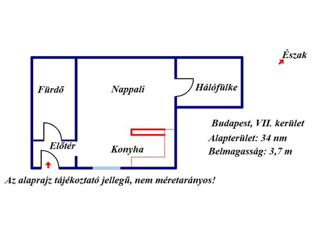 Eladó téglalakás, Budapesten, VII. kerületben 49.9 M Ft