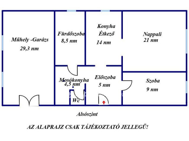 Eladó családi ház, Cserkeszőlőn 46.5 M Ft, 2 szobás