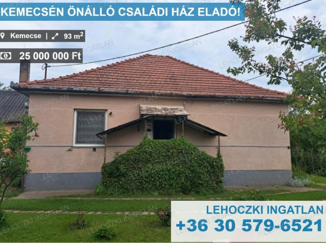 Eladó családi ház, Kemecsén 25 M Ft, 4 szobás