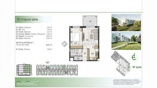 Eladó téglalakás, Debrecenben 61.945 M Ft, 2 szobás