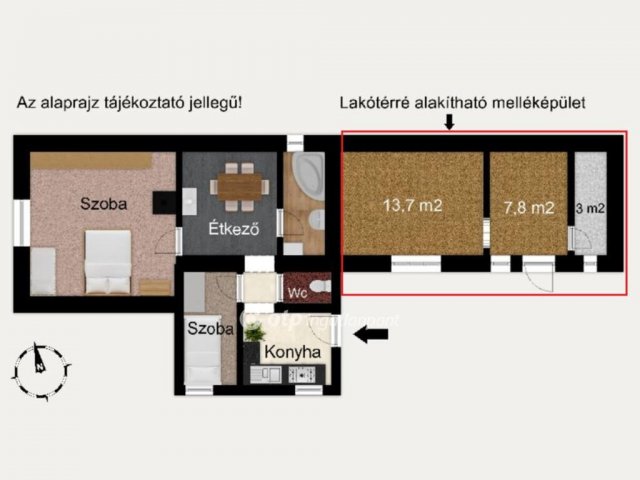 Eladó családi ház, Vámospércsen 26 M Ft, 2 szobás