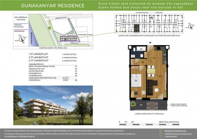 Eladó téglalakás, Vácon, Paduc utcában 64.3 M Ft, 2 szobás