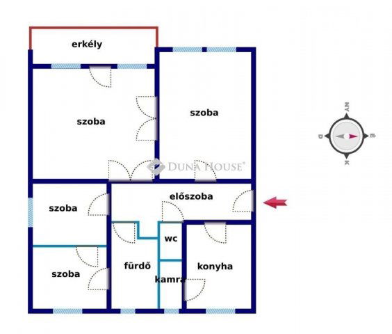 Eladó téglalakás, Gyöngyösön 45 M Ft, 2+2 szobás