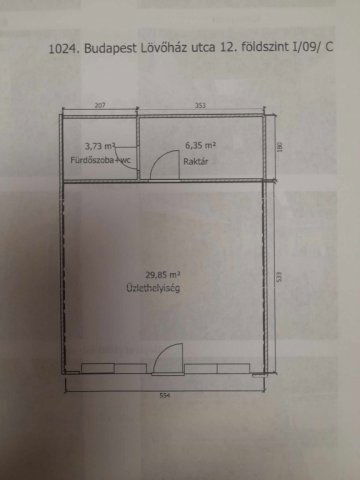 Kiadó üzlethelyiség, Budapesten, II. kerületben 300 E Ft / hó