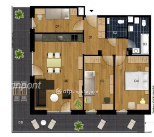 Eladó téglalakás, Vácon 109.9 M Ft, 3+1 szobás