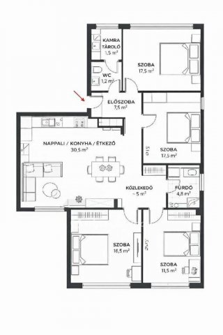 Eladó téglalakás, Budapesten, VIII. kerületben 98.5 M Ft