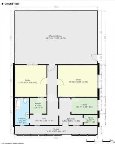 Eladó sorház, Mezőlakon 14.9 M Ft, 2 szobás