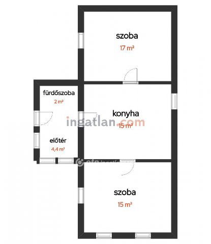 Eladó családi ház, Vizsláson 21.9 M Ft, 2 szobás