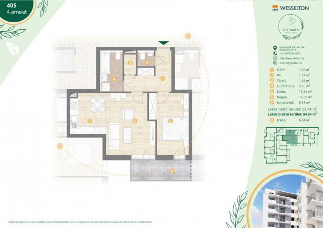 Eladó téglalakás, Budapesten, XIV. kerületben, Bosnyák utcában