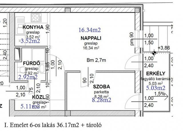 Eladó téglalakás, Érden 49.99 M Ft, 2 szobás