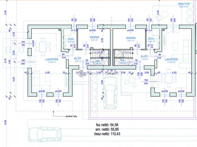 Eladó ikerház, Budapesten, XVIII. kerületben 109.99 M Ft