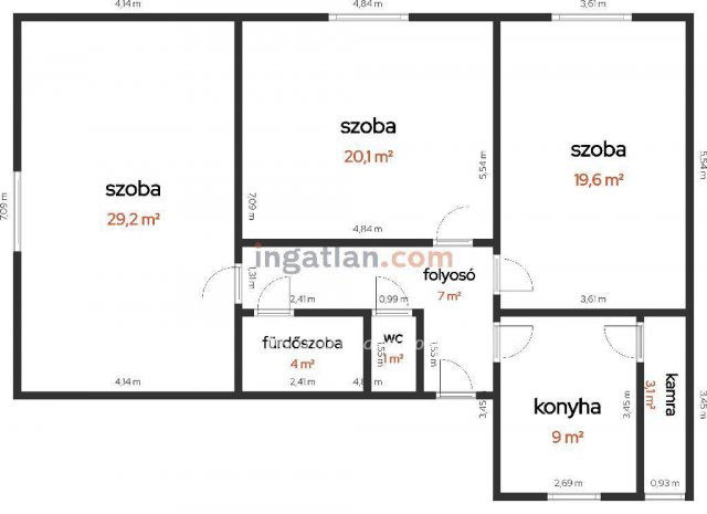 Eladó téglalakás, Tiszakécskén 29.3 M Ft, 3 szobás