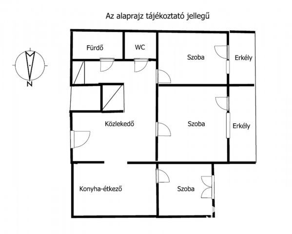 Eladó panellakás, Debrecenben 58 M Ft, 2+1 szobás